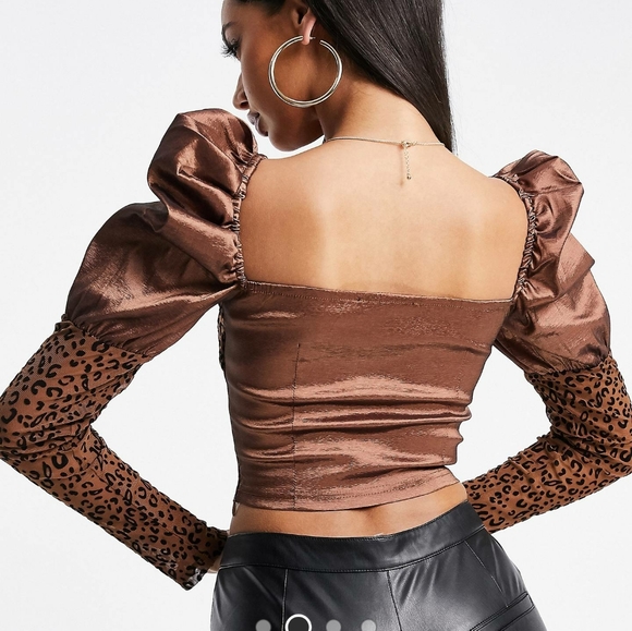 Naa Naa satin puff sleeve - Picture 2 of 3